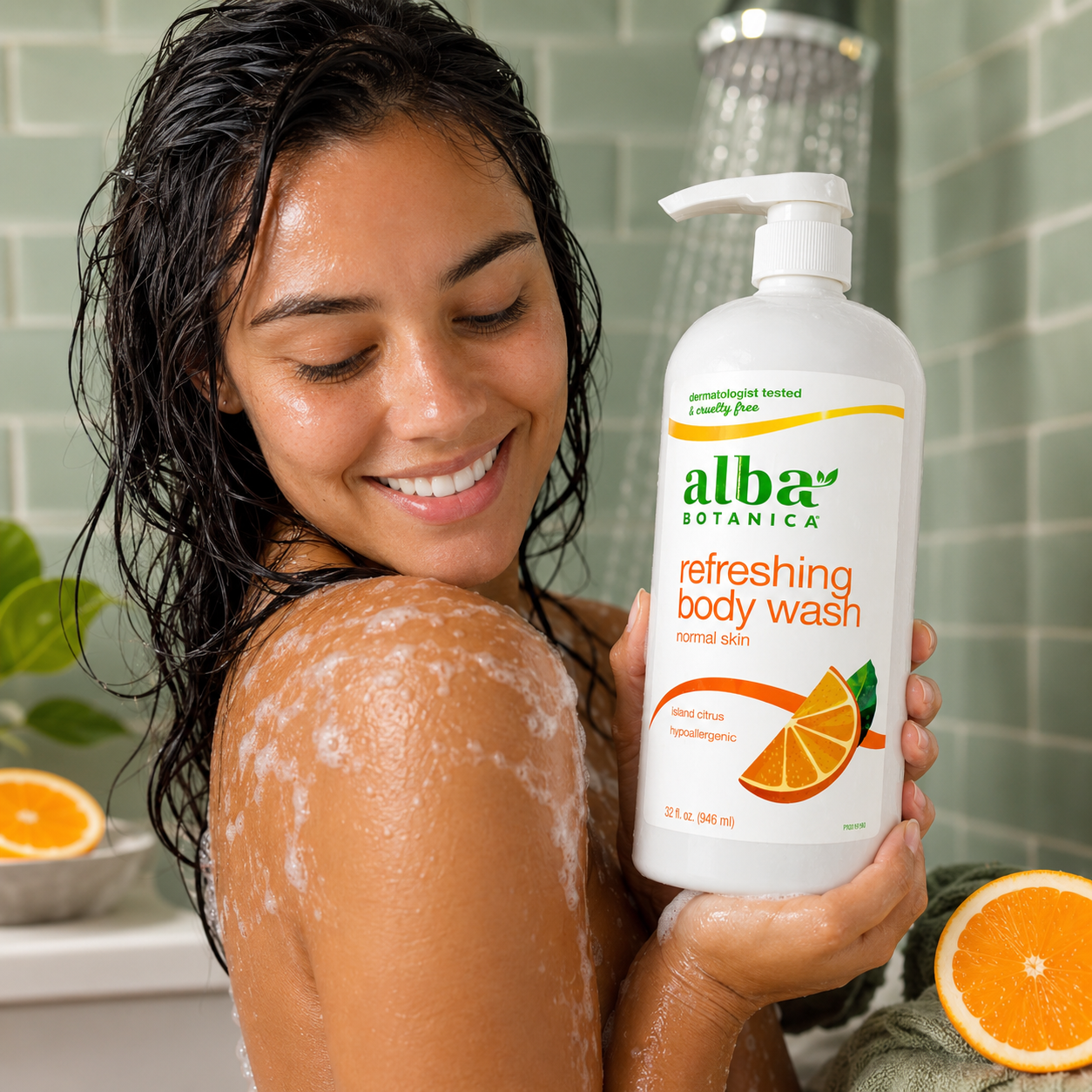 Alba Botanica Very Emollient Bath & Shower Gel Island Citrus Gel 32 fl oz