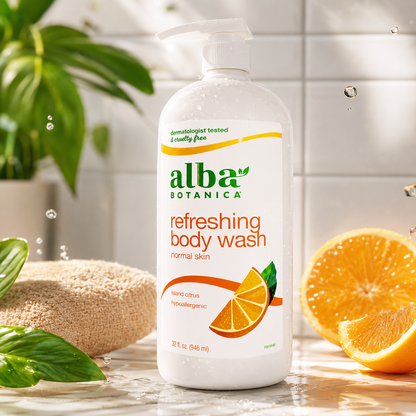 Alba Botanica Very Emollient Bath & Shower Gel Island Citrus Gel 32 fl oz