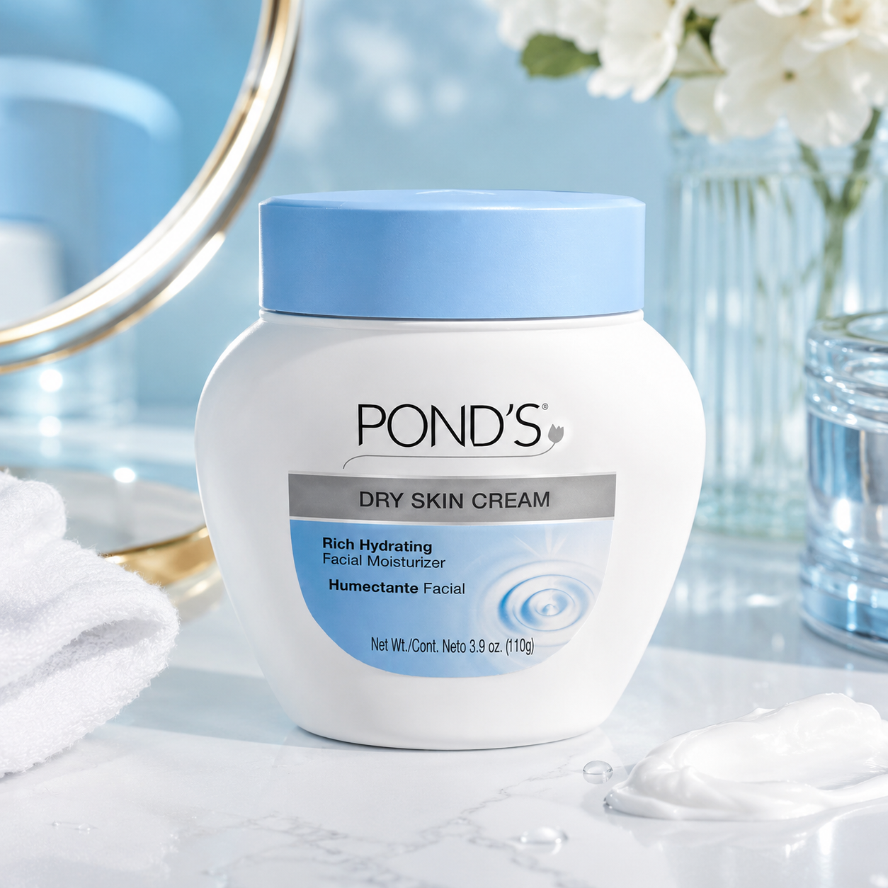 POND'S Dry Skin Cream Rich Hydrating Facial Moisturizer 3.9 oz