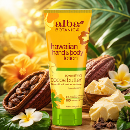Alba Botanica Hawaiian Cocoa Butter Hand & Body Lotion 7 oz