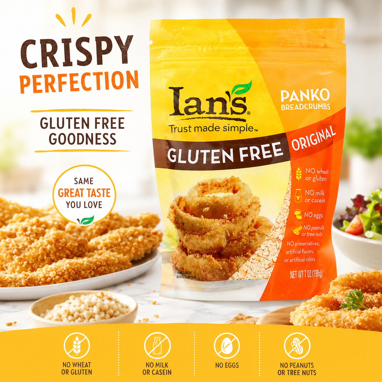 Ian's Natural Foods Original Panko Breadcrumbs 7 oz
