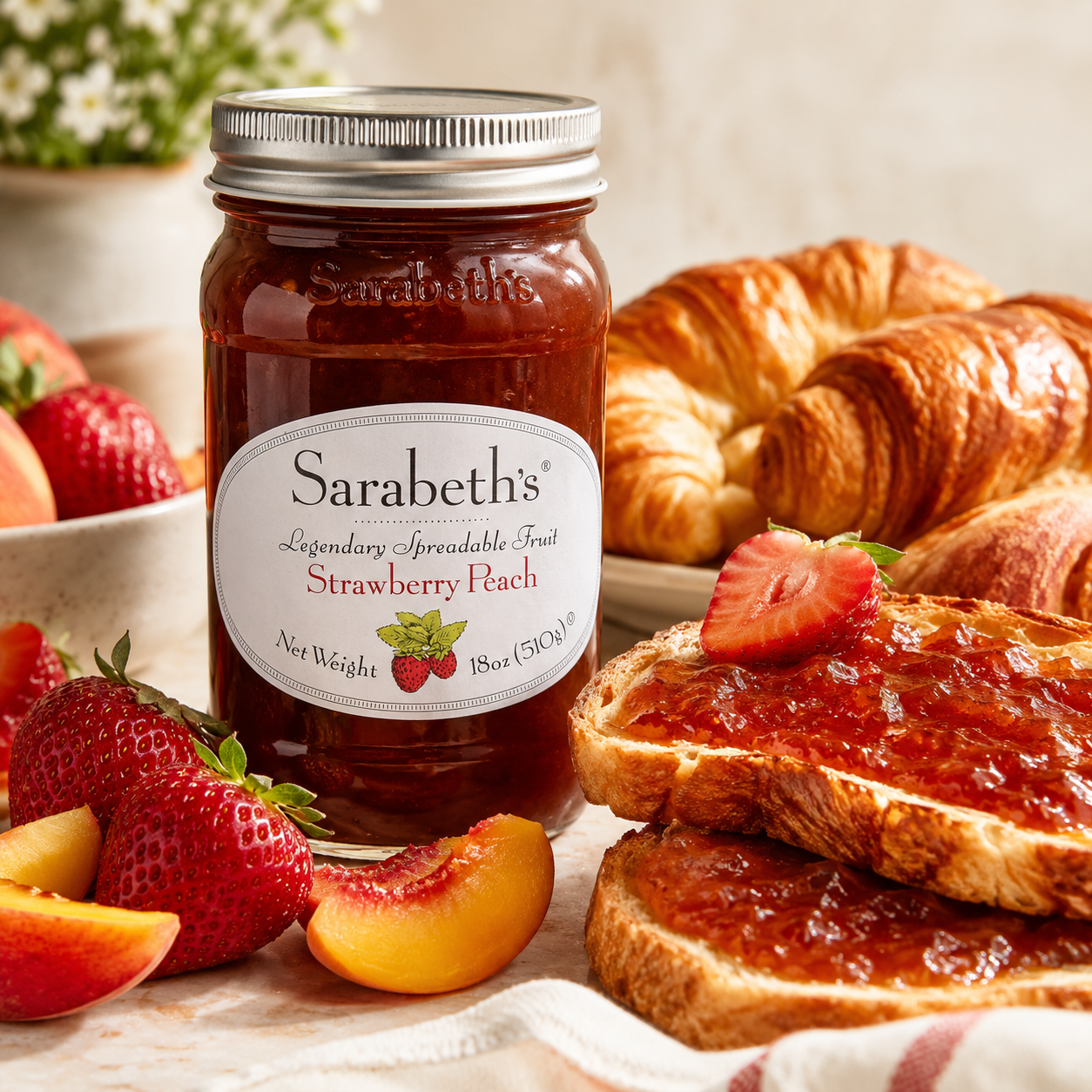 Sarabeth's Strawberry Peach Fruit Spread 18 oz