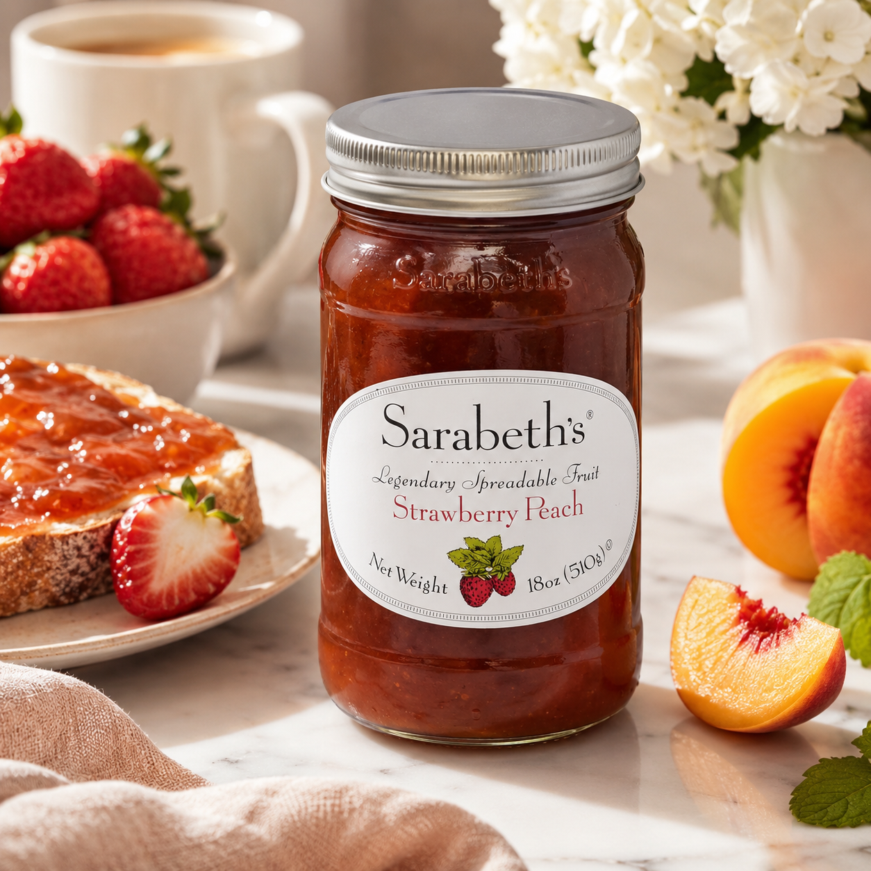 Sarabeth's Strawberry Peach Fruit Spread 18 oz