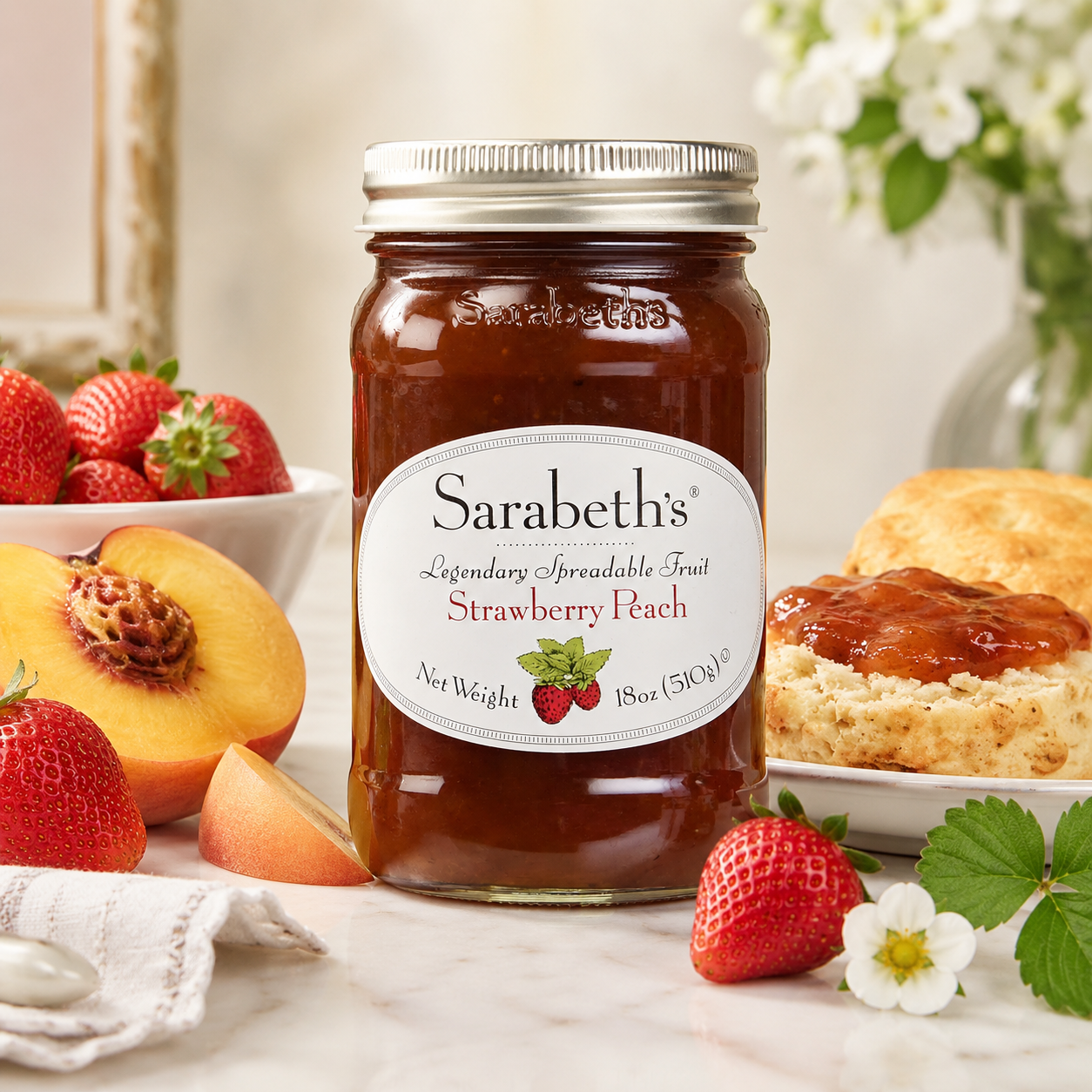 Sarabeth's Strawberry Peach Fruit Spread 18 oz