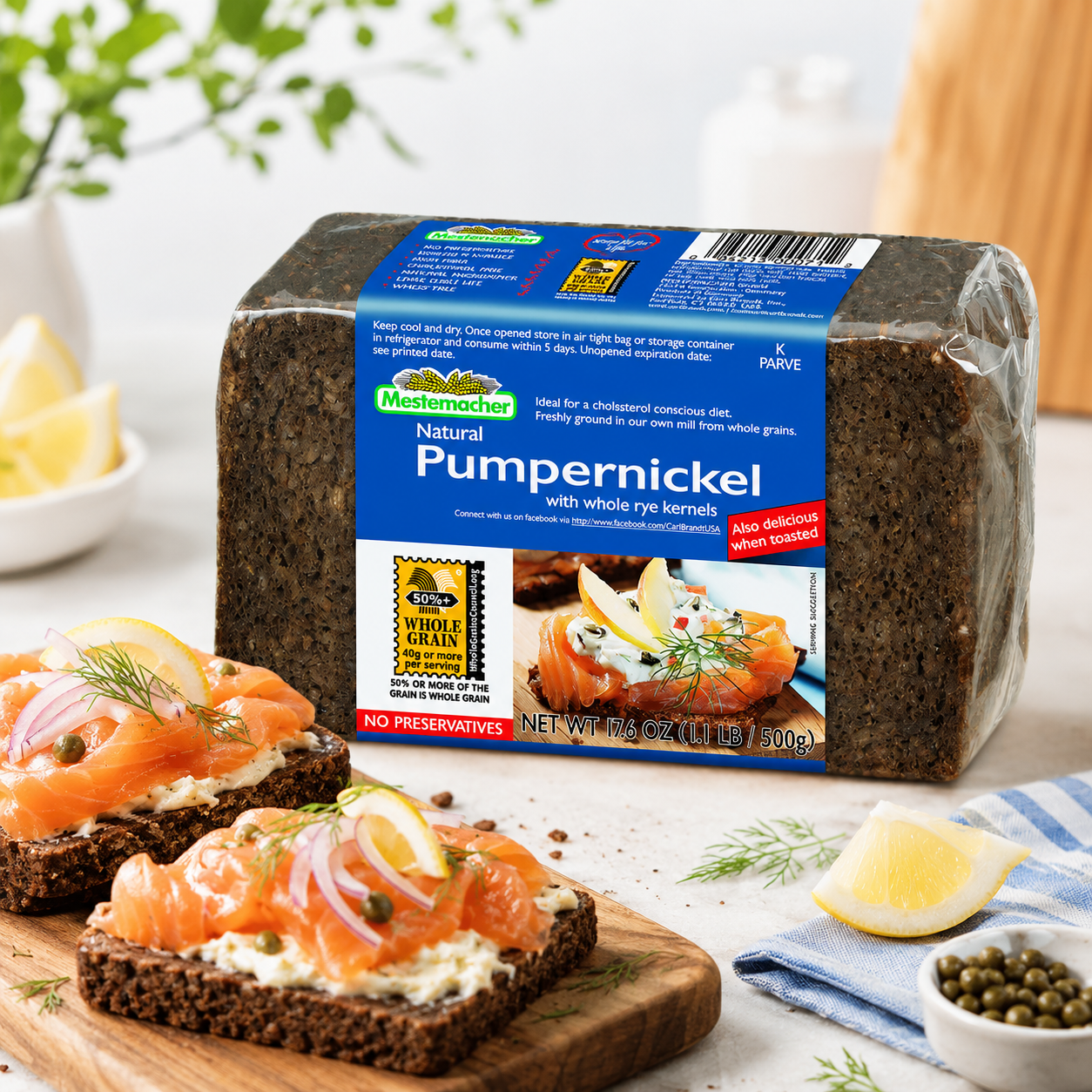 Mestemacher Pumpernickel Bread 17.6 oz