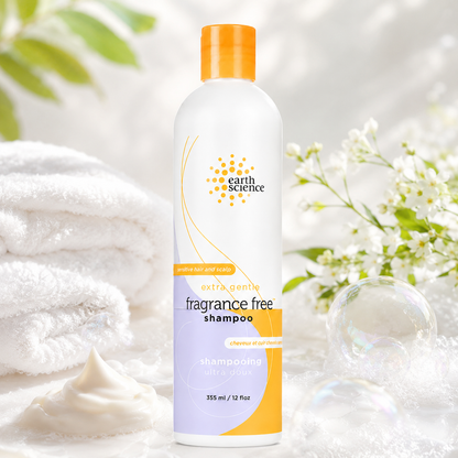 Earth Science Fragrance Free Shampoo 12-oz Bottles