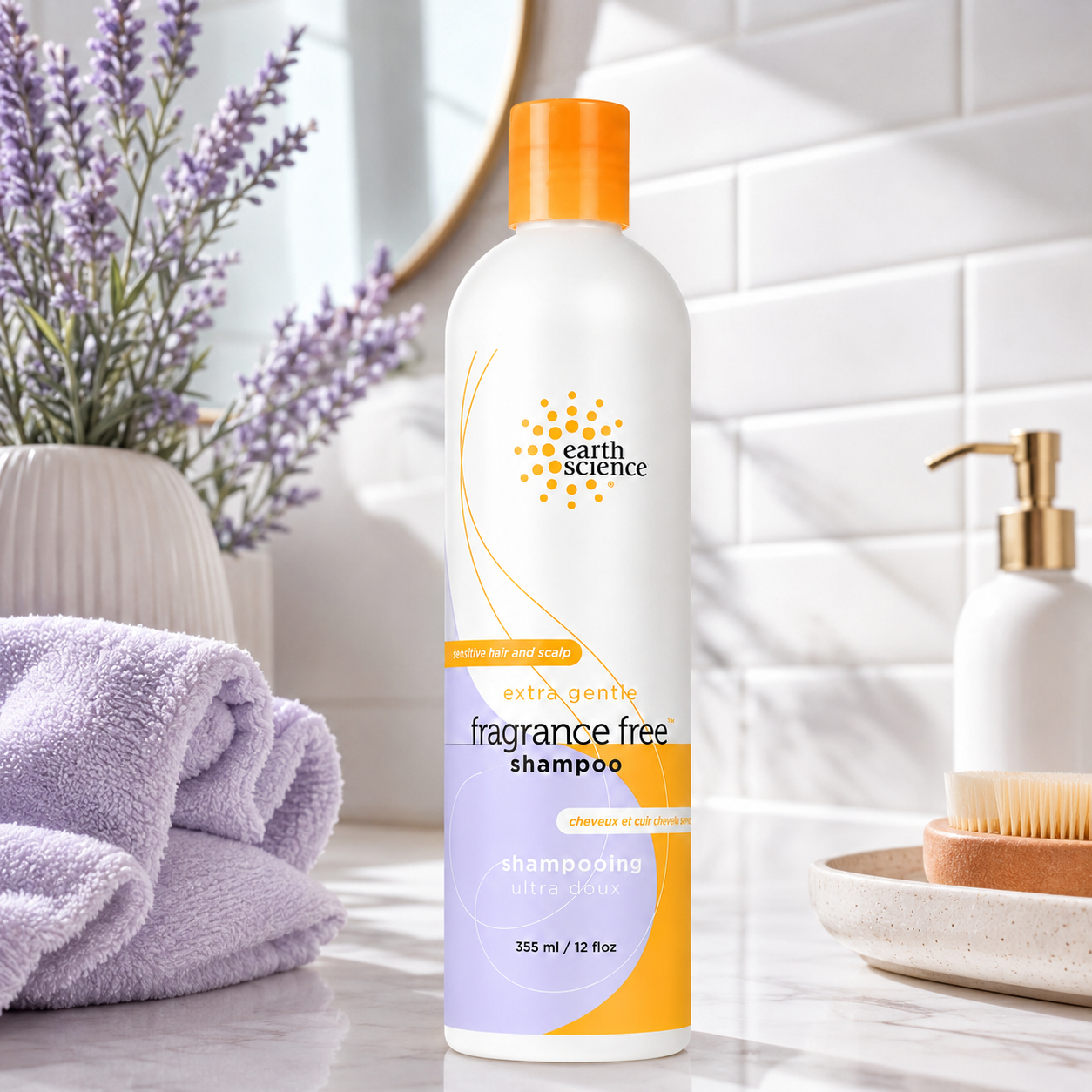Earth Science Fragrance Free Shampoo 12-oz Bottles