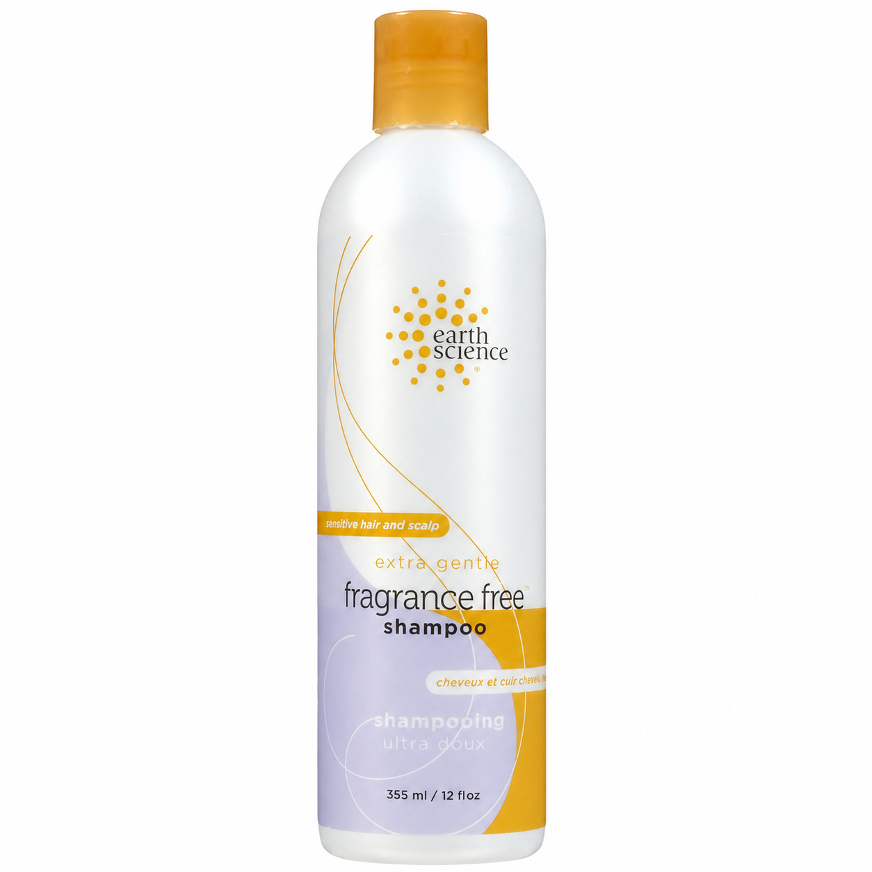Earth Therapeutics Shampoo for Sensitive Hair & Scalp Fragrance Free 12 oz