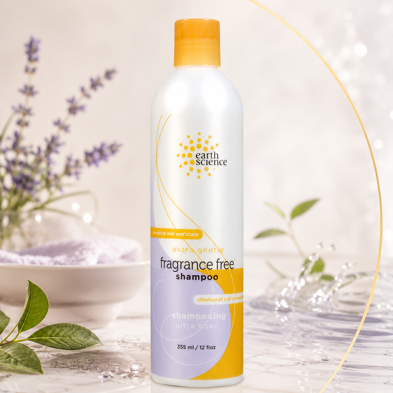 Earth Therapeutics Shampoo for Sensitive Hair & Scalp Fragrance Free 12 oz