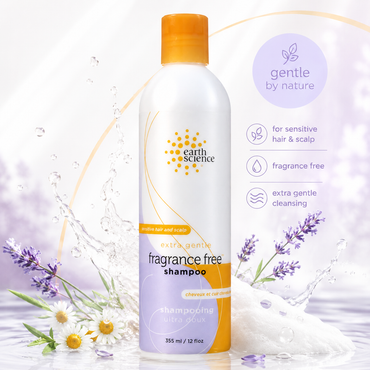 Earth Therapeutics Shampoo for Sensitive Hair & Scalp Fragrance Free 12 oz