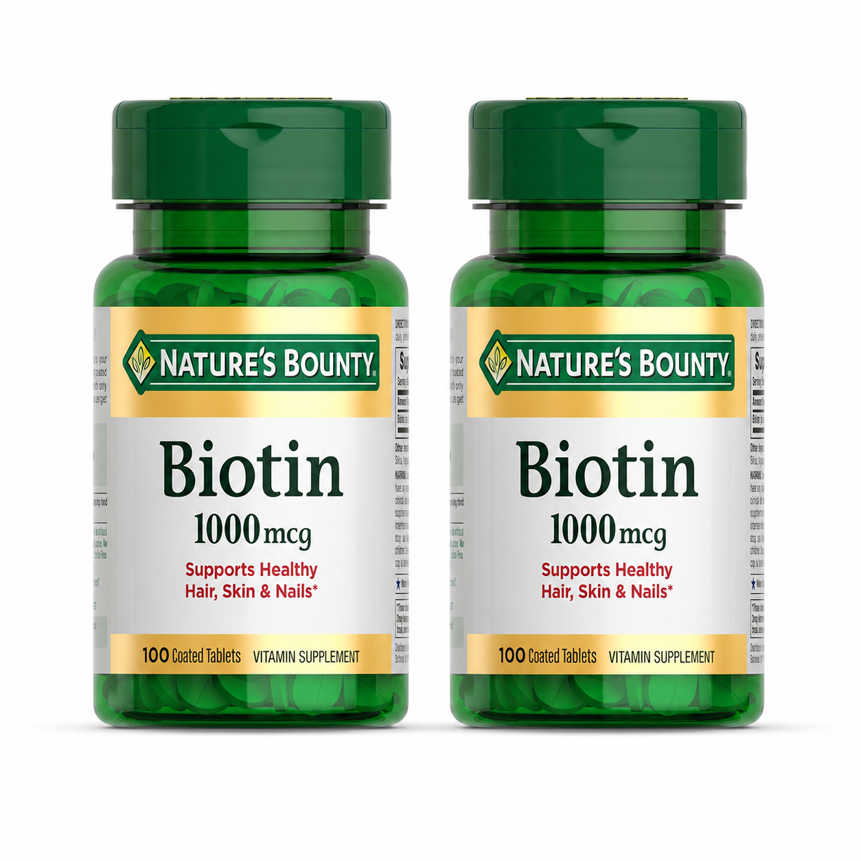 Nature's Bounty Biotin 1000 mcg Vitamin Supplement Tablets 100 ct