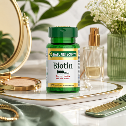 Nature's Bounty Biotin 1000 mcg Vitamin Supplement Tablets 100 ct