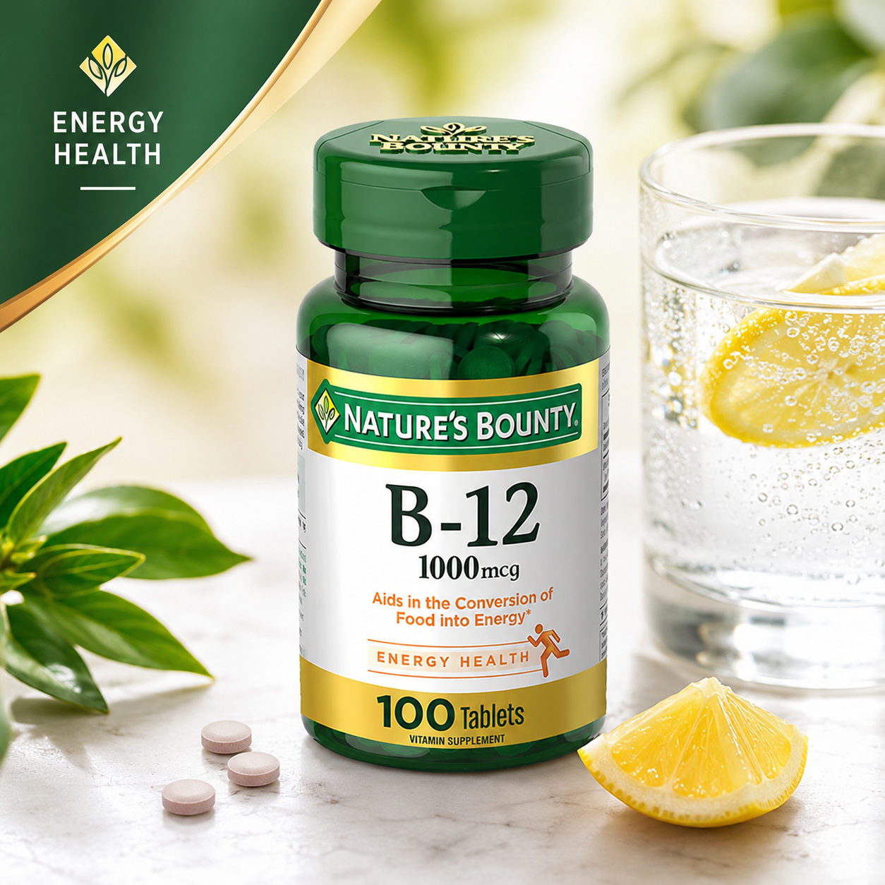 Nature's Bounty Vitamin B12 1000mcg 100 Tablets