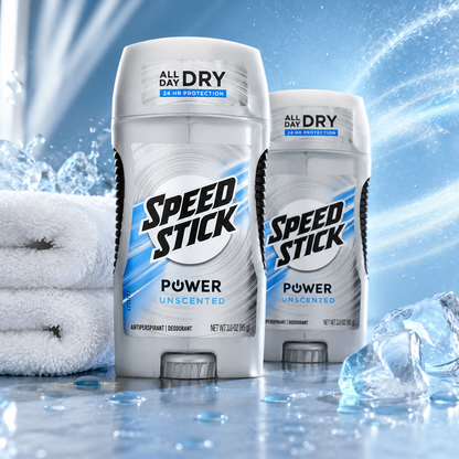 Speed Stick Power Anti-Perspirant Deodorant Unscented 3 oz