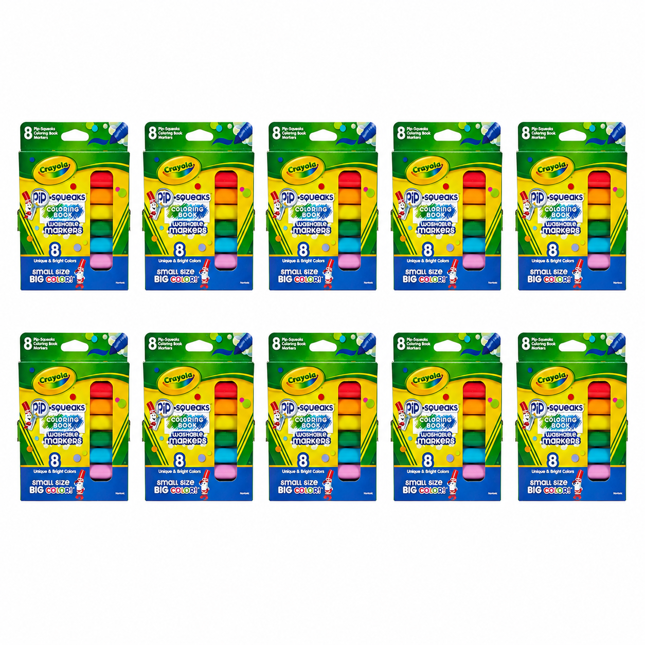 Crayola Pip Squeaks Washable Markers Mini Markers in Classic Colors 8 Markers