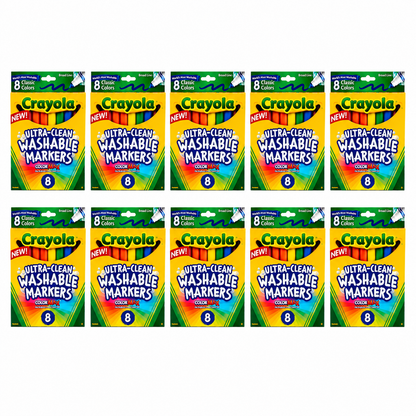 Crayola Broad Line Washable Markers Classic Colors 8 Markers