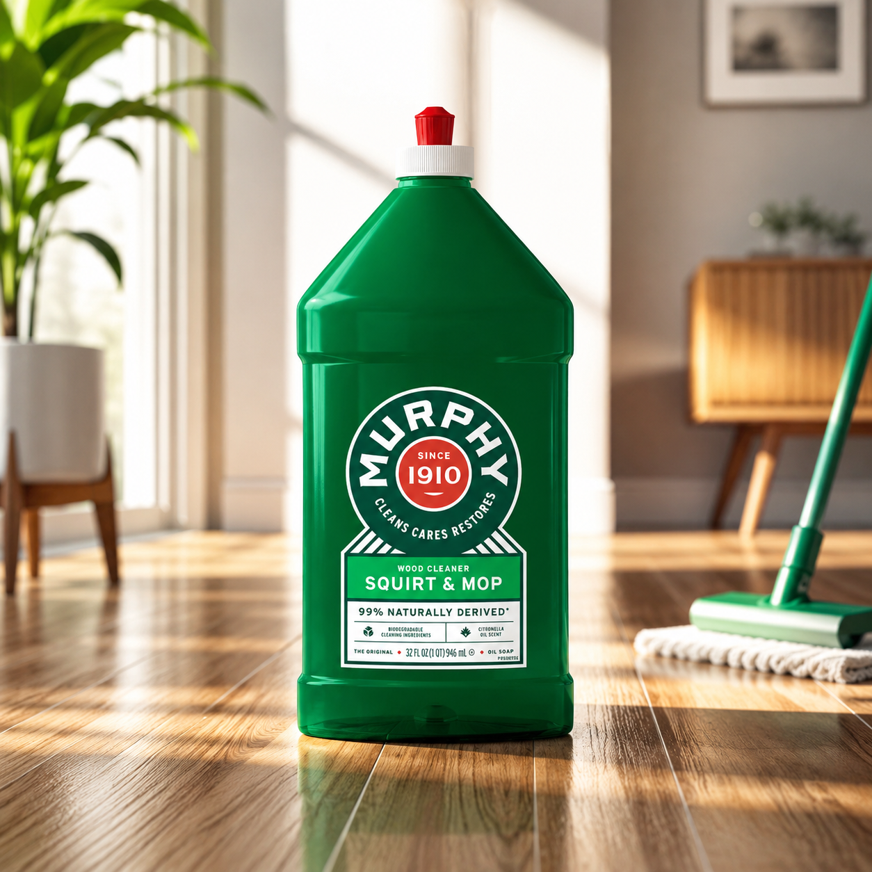 Murphy's Oil Soap Squirt and Mop Wood Floor Cleaner 32 Fluid Ounce