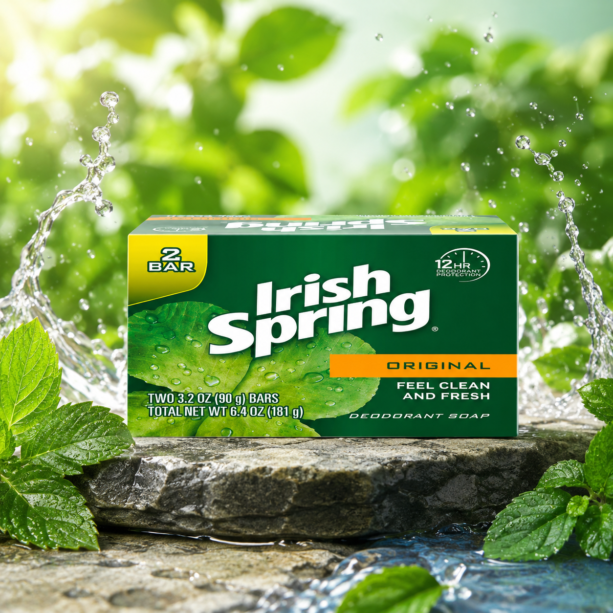 Irish Spring Bar Soap Bar Original 4 Bars 3.2 Oz