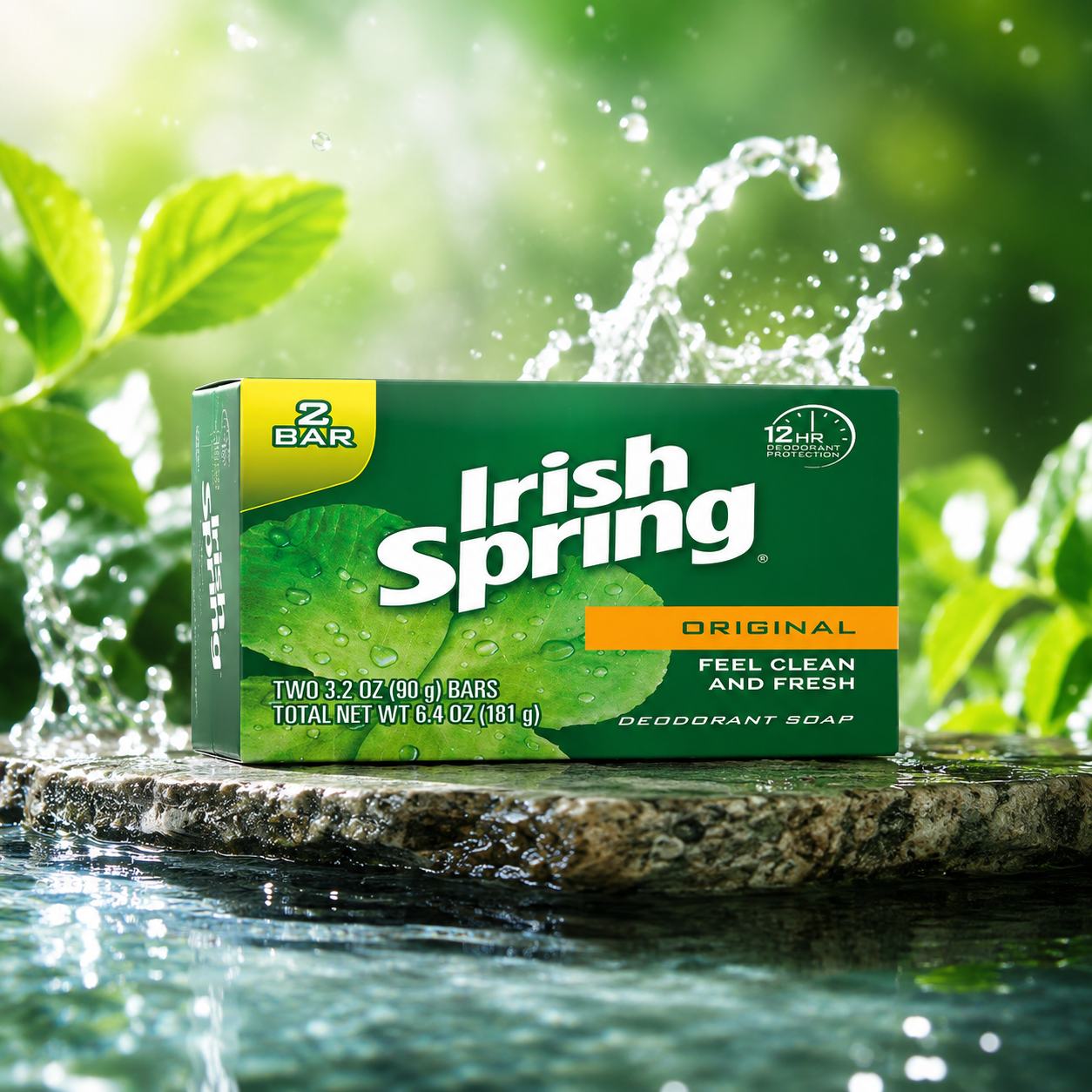 Irish Spring Bar Soap Bar Original 4 Bars 3.2 Oz
