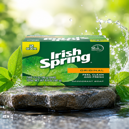 Irish Spring Bar Soap Bar Original 4 Bars 3.2 Oz