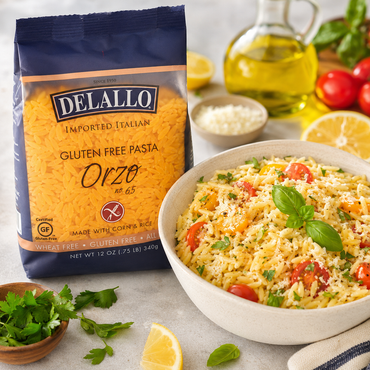 DeLallo Pasta Gluten Pasta Corn and Rice Orzo 12 oz