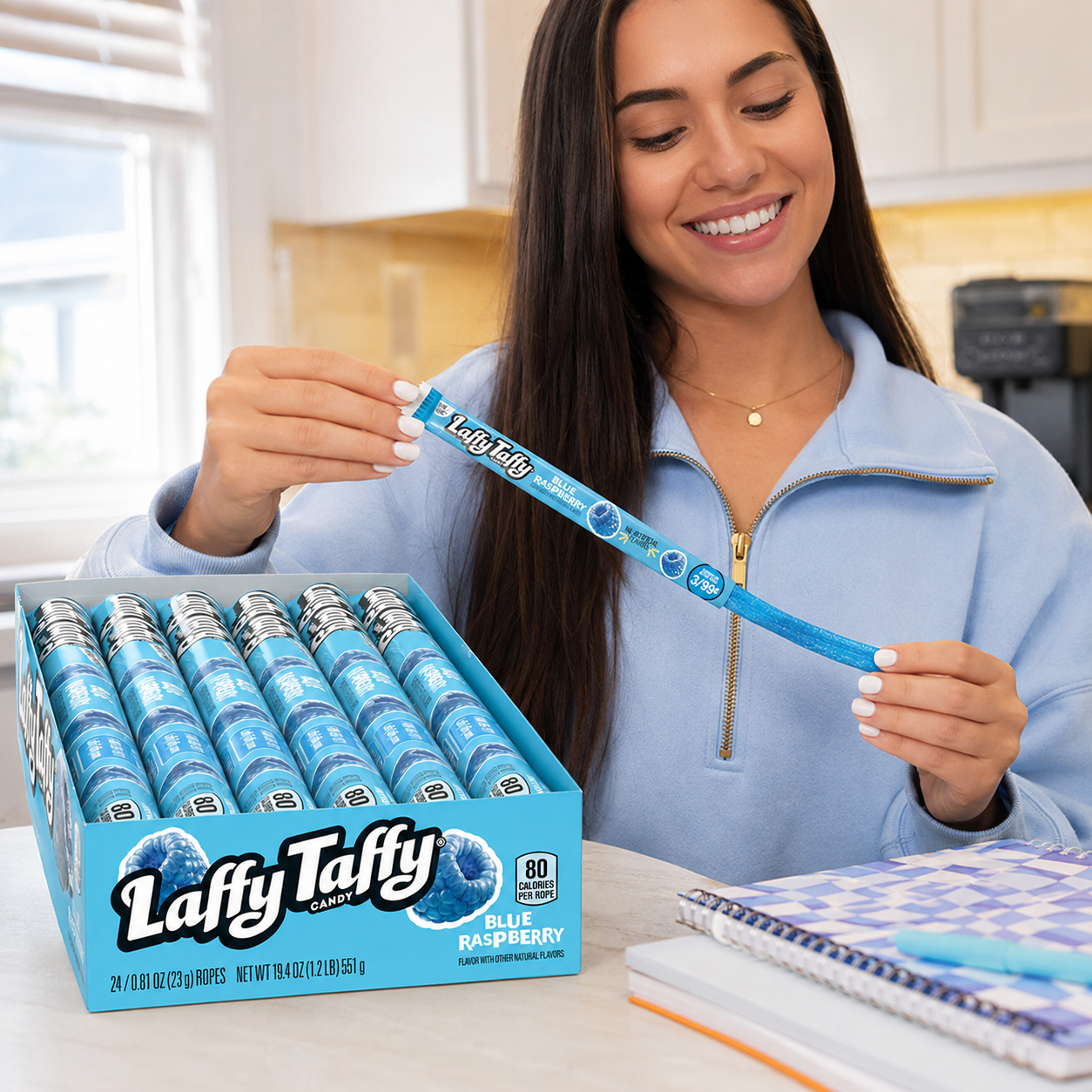 Laffy Taffy Blue Raspberry Raspberry Rope Blue Raspberry 3/99C 24 Count 0.81 ounces