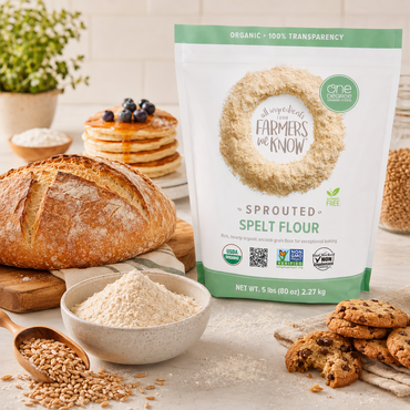 One Degree Organics Sprouted Spelt Flour Whole Grain Baking Flour 80 ounce