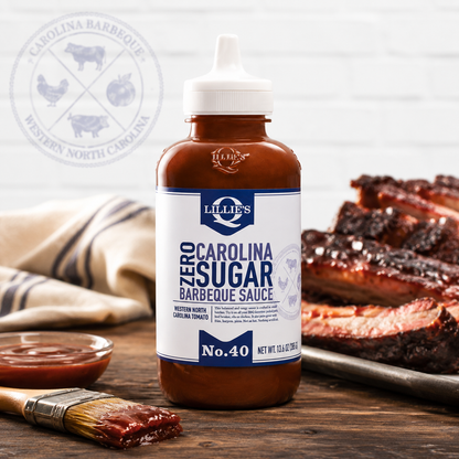 Lillie's Q Zero Sugar Carolina BBQ Sauce Gourmet Vinegar Barbeque 13.6 oz