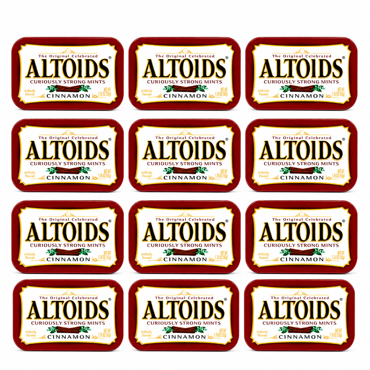 Altoids Classic Cinnamon Hard Candy Breath Mints Bulk Tin 1.76 oz