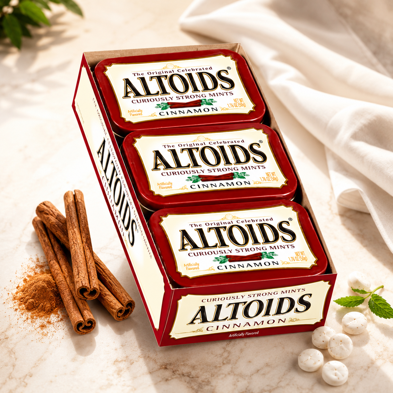 Altoids Curiously Strong Mints Cinnamon Per Tin 6 Tin 1.76oz