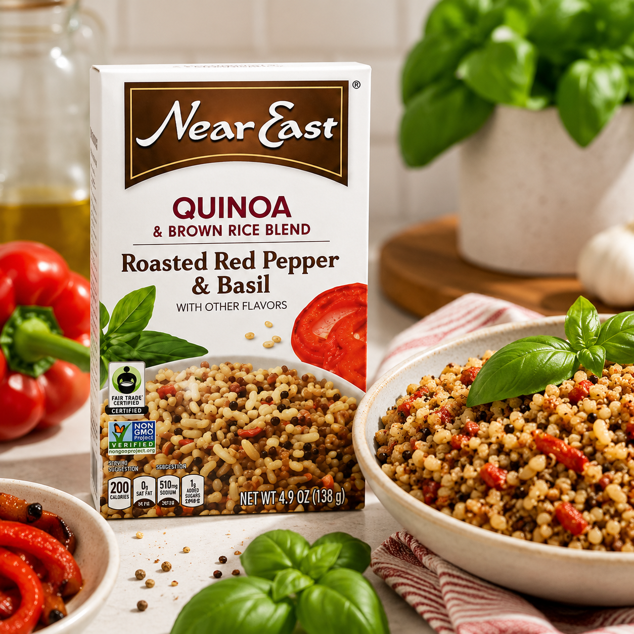 Near East Roasted Pepper and Basil Quinoa Blend 4.9 ounces