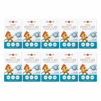 Ginger Rescue Strong Ginger Ginger Chewable Tablets by The Ginger People Drug Free 5.5 oz