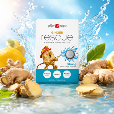 Ginger Rescue Strong Ginger Ginger Chewable Tablets by The Ginger People Drug Free 5.5 oz