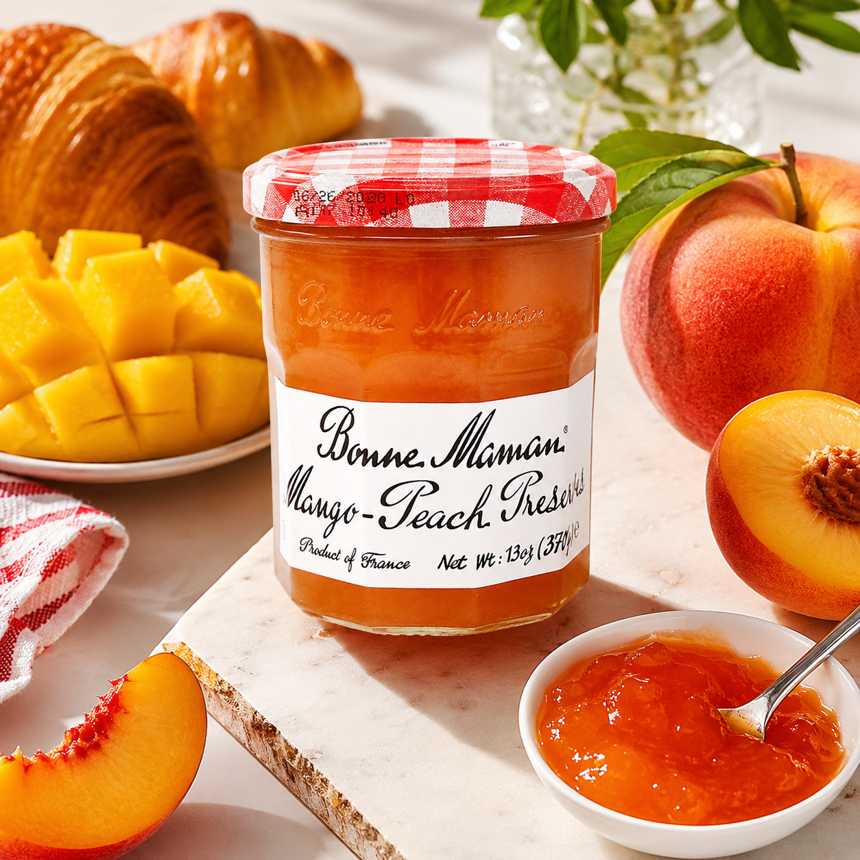 Bonne Maman Mango Peach Peach Preserves Mango Peach 13 Ounce