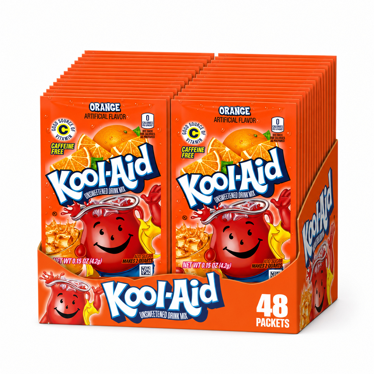 Kool-Aid Unsweetened Soft Drink Mix Orange 48 CT 15OZ