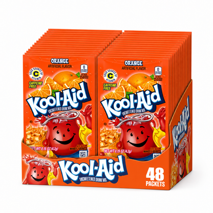 Kool-Aid Unsweetened Soft Drink Mix Orange 48 CT 15OZ