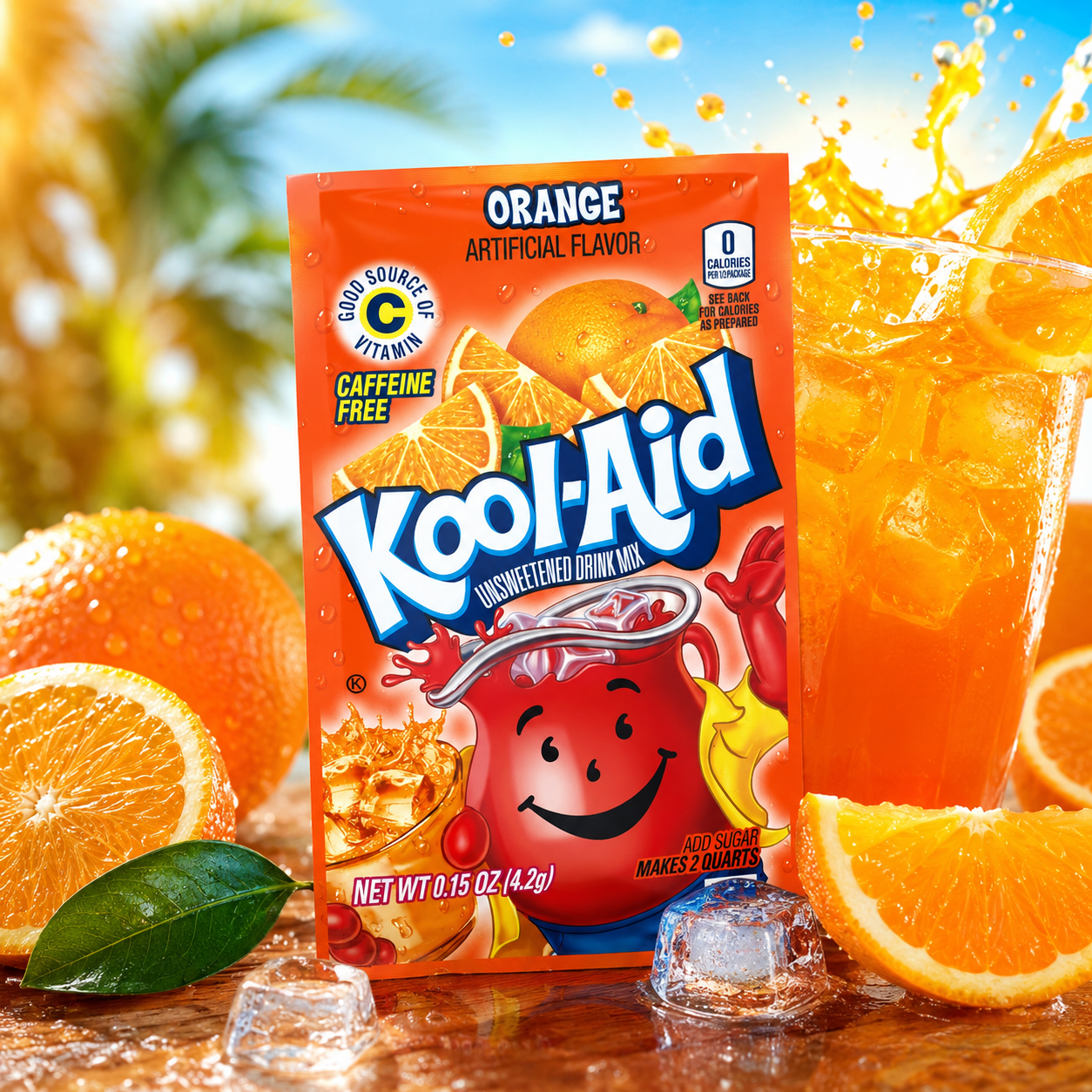 Kool-Aid Unsweetened Soft Drink Mix Orange 48 CT 15OZ