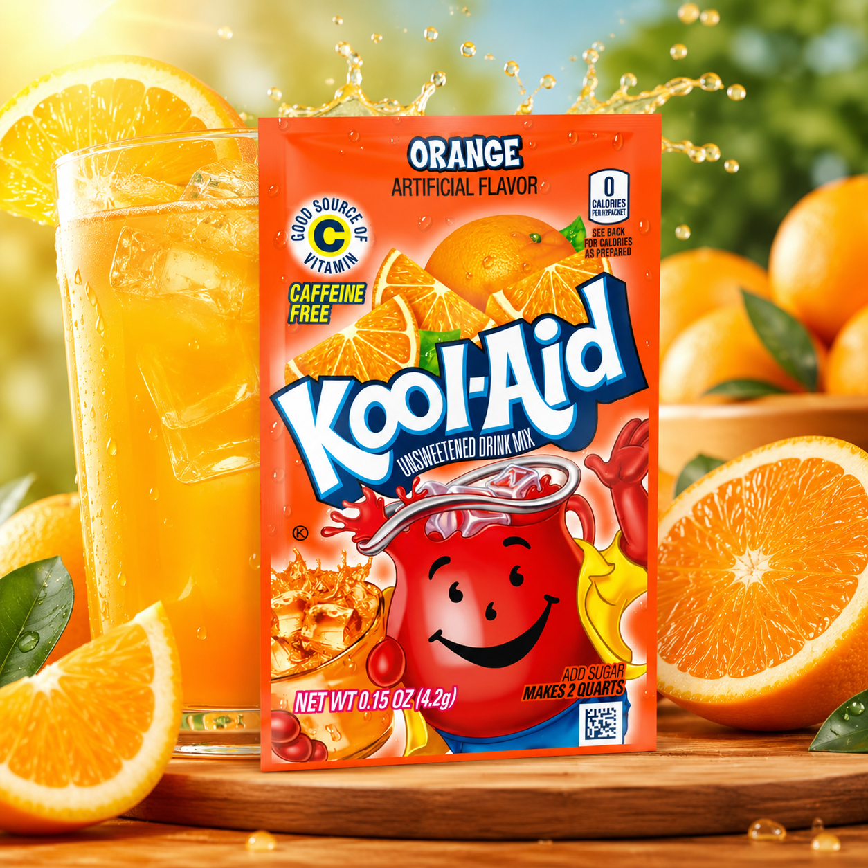 Kool-Aid Unsweetened Soft Drink Mix Orange 48 CT 15OZ