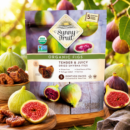Turkish Dried Figs Sunny Fruit 5 Portion Packs per Bag 1.76oz