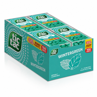 Tic Tac Wintergreen On the Go Breath Mints Pocket Sized 1.7 oz