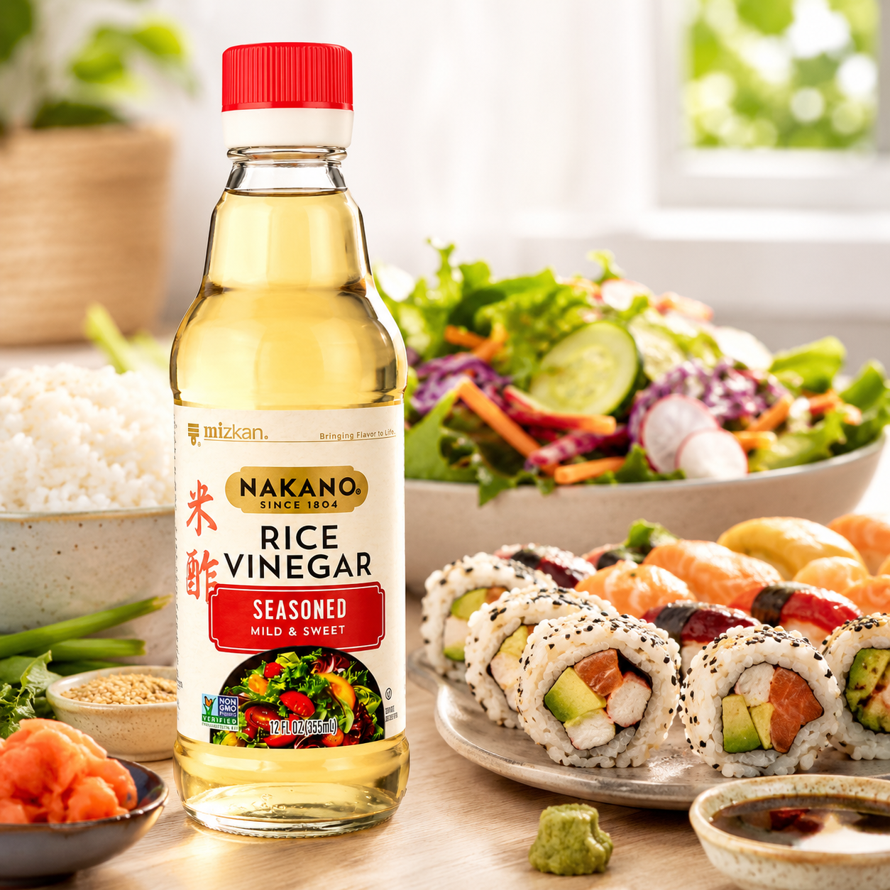 Nakano Rice Vinegar Seasoned Original 3PC 12 fl oz