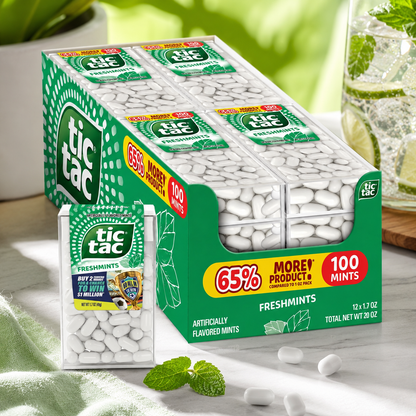 Tic Tac Freshmints On the Go Breath Mints Pocket Sized 1.7 oz