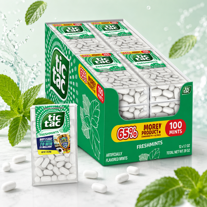 Tic Tac Freshmints On the Go Breath Mints Pocket Sized 1.7 oz