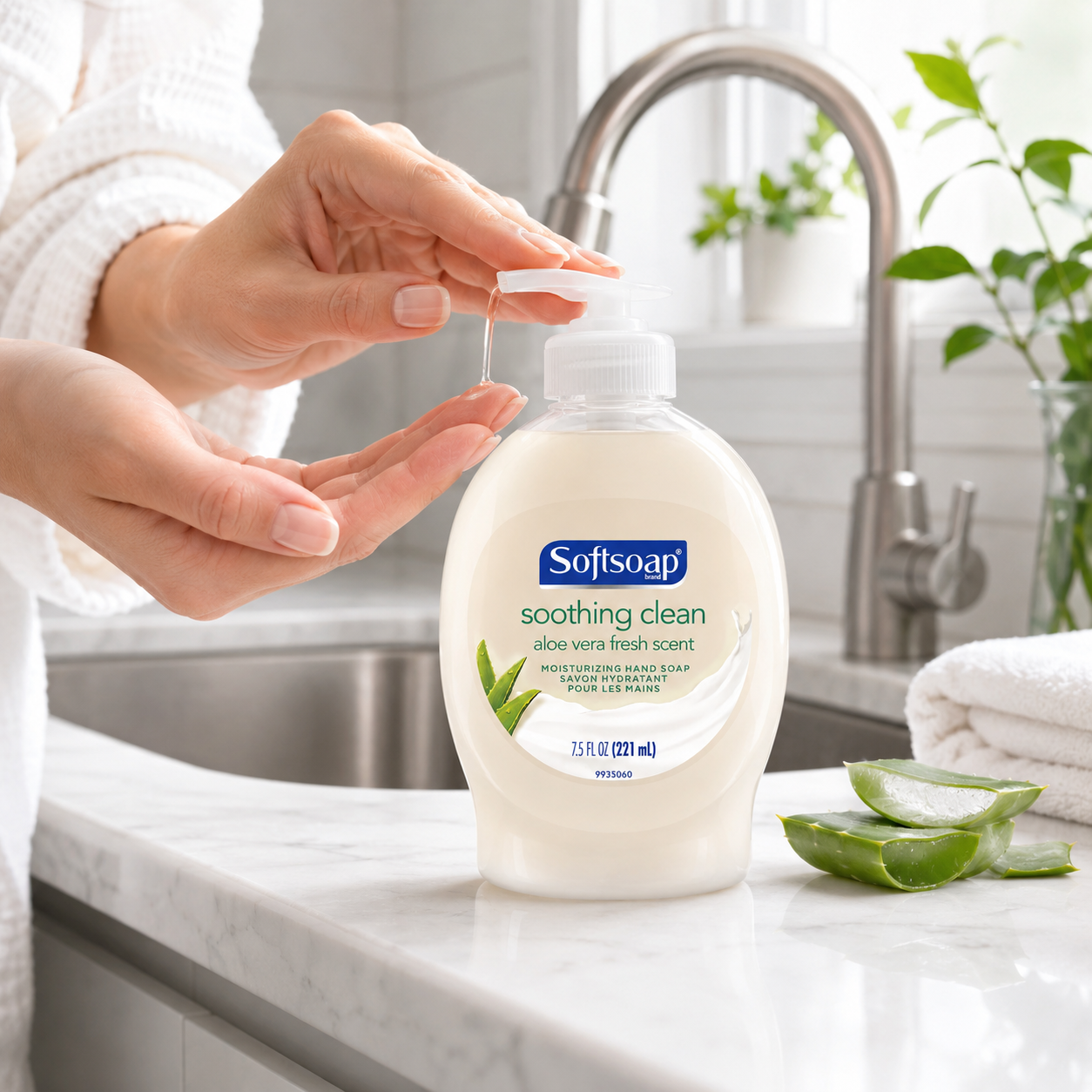 Softsoap Aloe Vera Fresh Liquid Hand Soap with Flip Top Cap Soothing 7.5 Fl. Oz