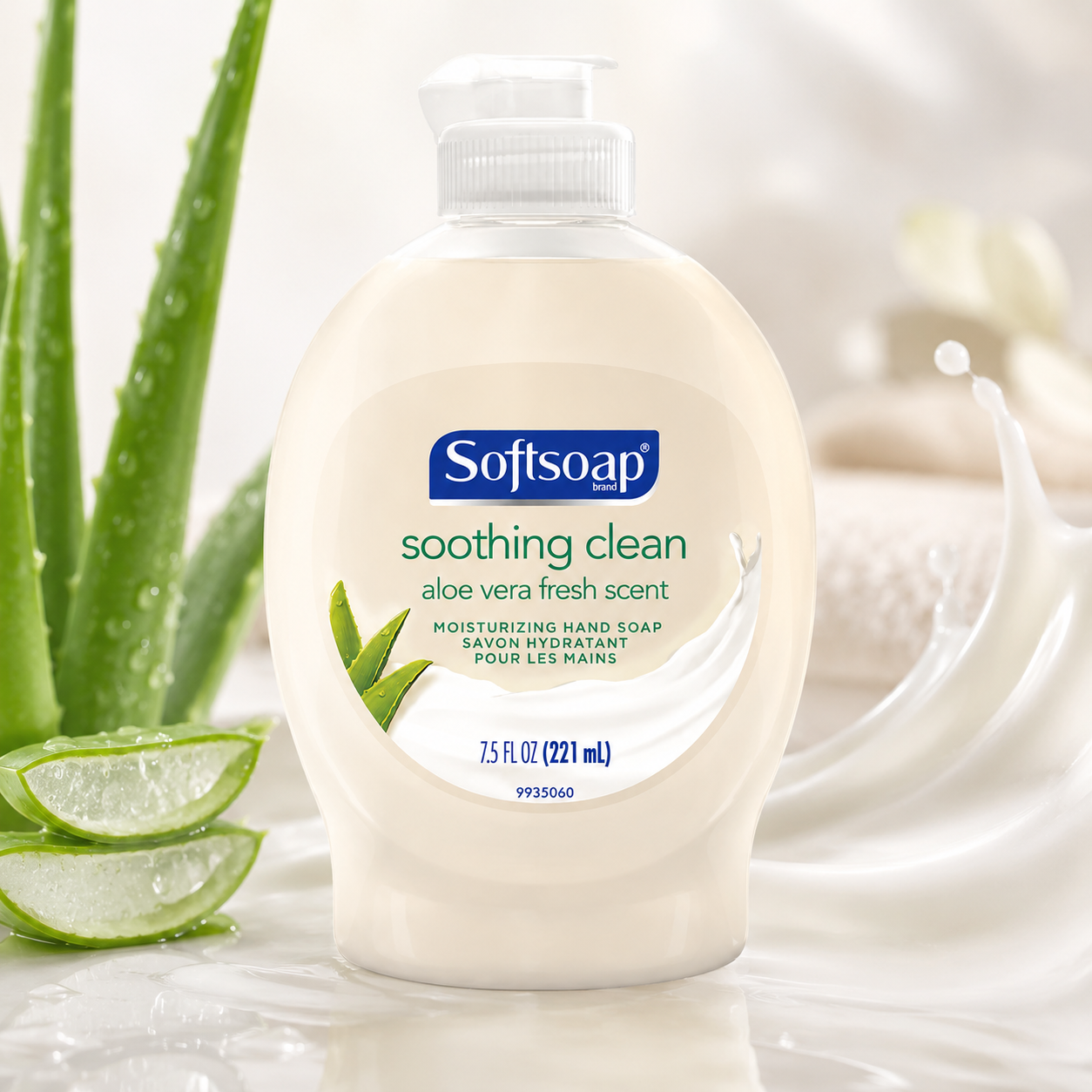 Softsoap Aloe Vera Fresh Liquid Hand Soap with Flip Top Cap Soothing 7.5 Fl. Oz