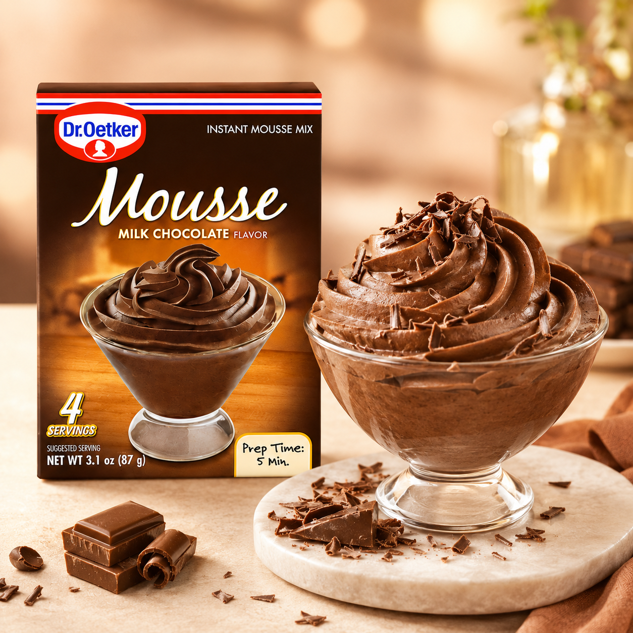 Dr. Oetker Milk Chocolate Mousse 3.1 oz