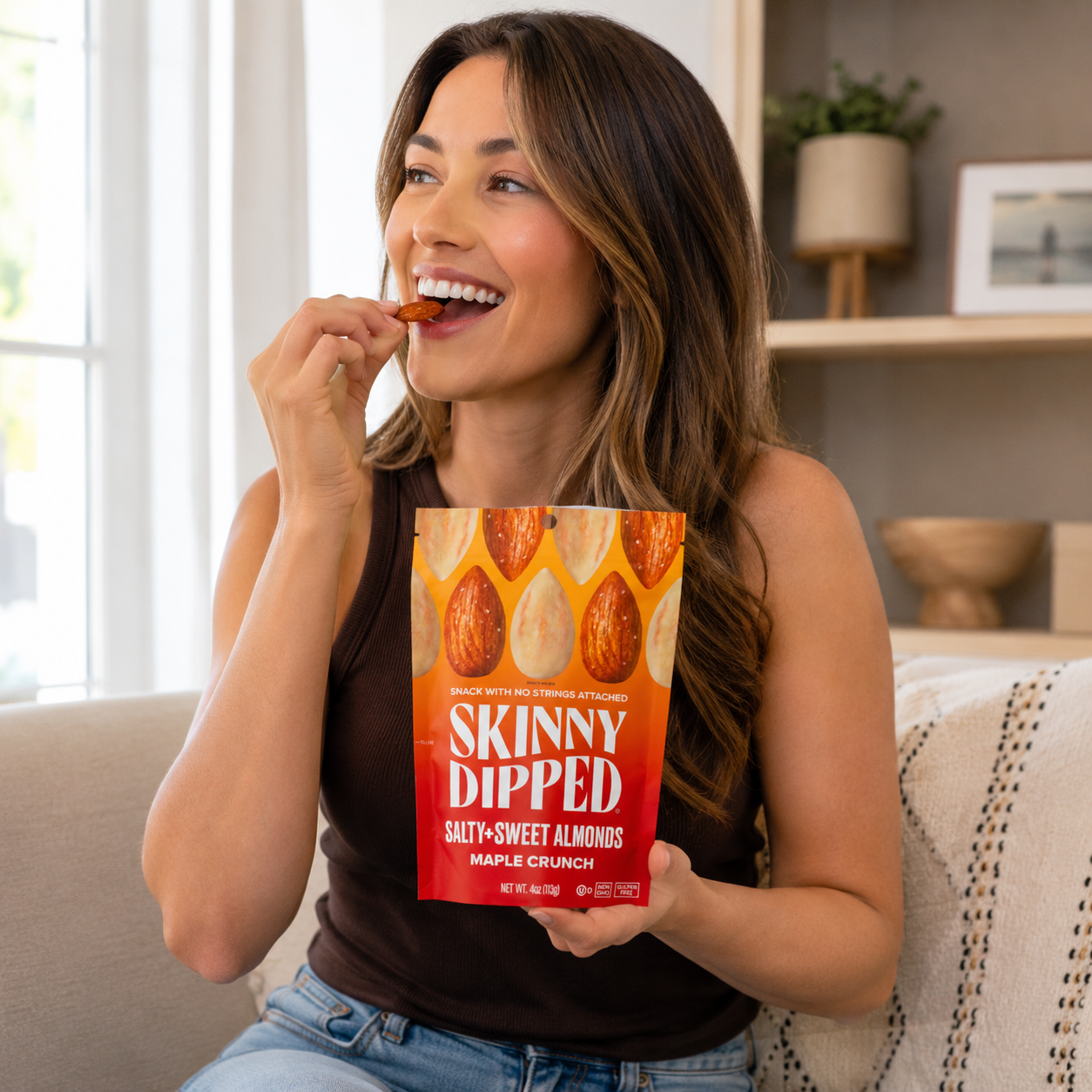 Skinny Dipped Almonds Maple Crunch Almonds 4 Ounce