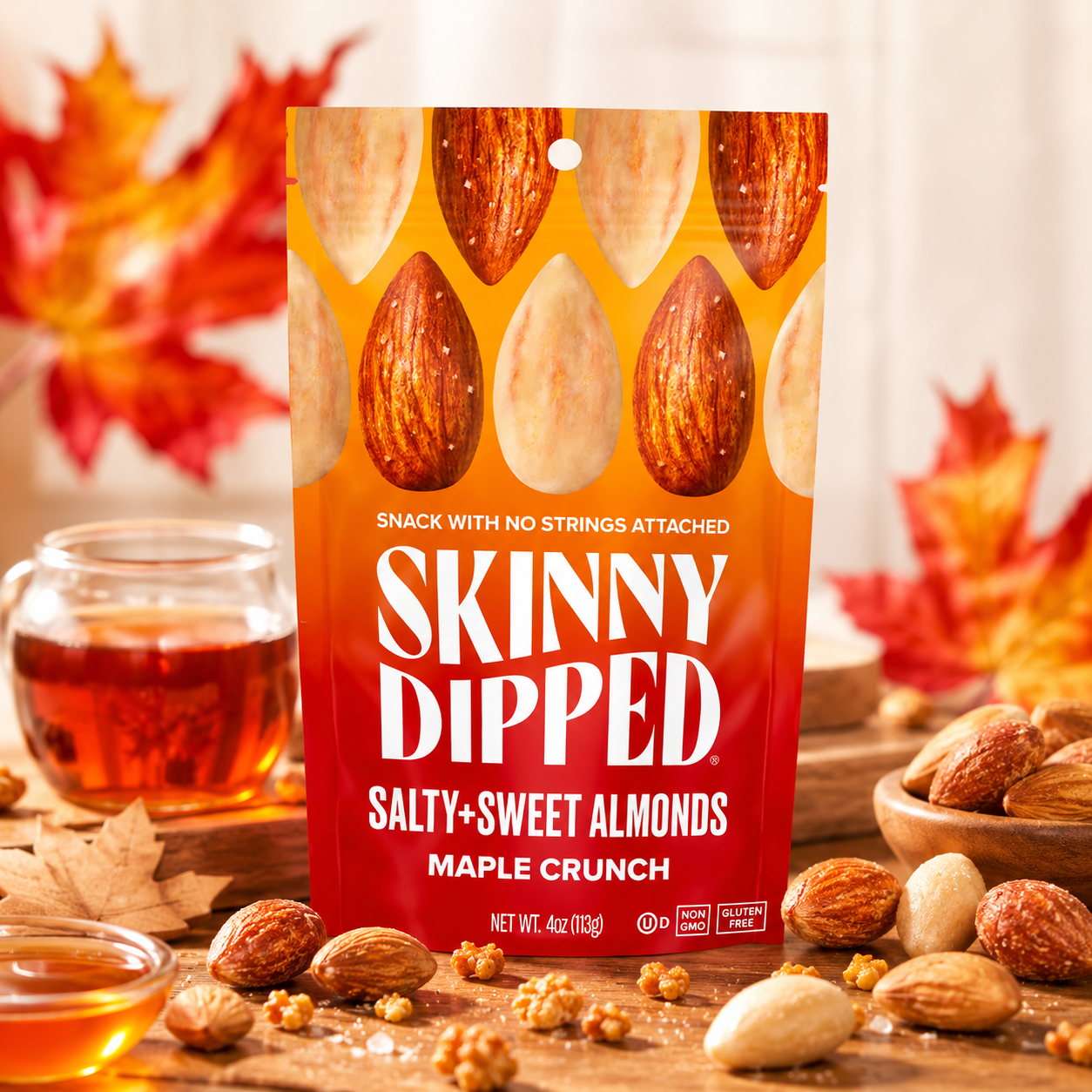 Skinny Dipped Almonds Maple Crunch Almonds 4 Ounce