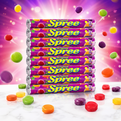 Original Spree Lemon Original Candy Rolls Sweet and Tart Hard Candy in 1.77 oz