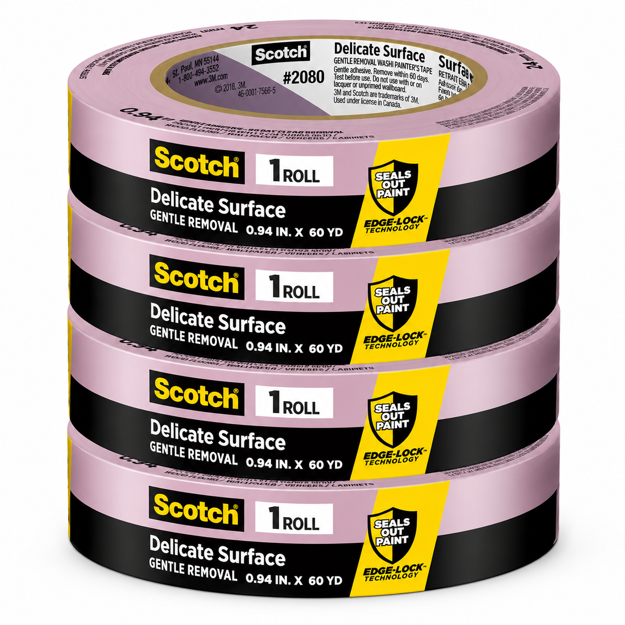3M ScotchBlue 2080 Delicate Surface Painter's Tape 1" x